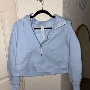 Light Blue Lululemon Scuba Half Zip